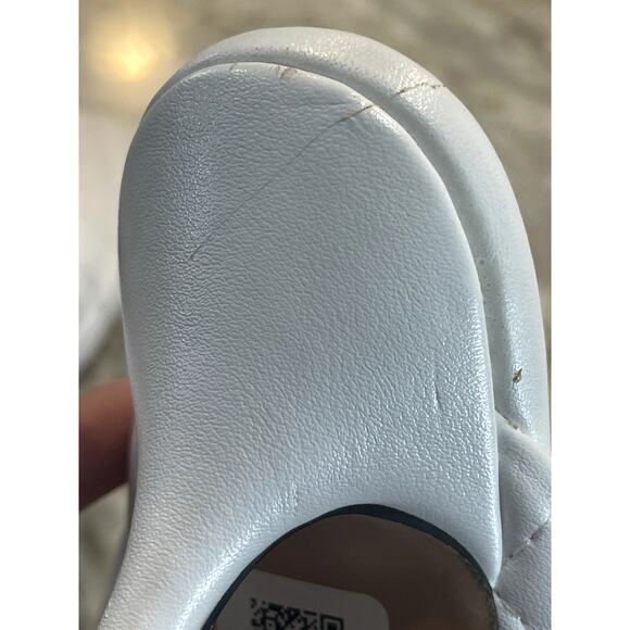 ASOS DESIGN Popeye Quilted High Heeled Mules in White Square Toe Size 8 - Picture 7 of 9